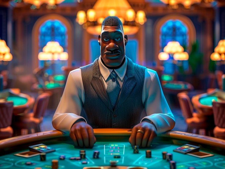 Live blackjack table interface on n77 slot mobile app showing dealer, player cards, and betting controls